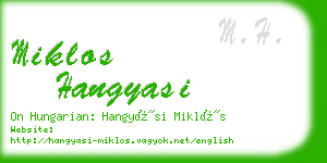 miklos hangyasi business card